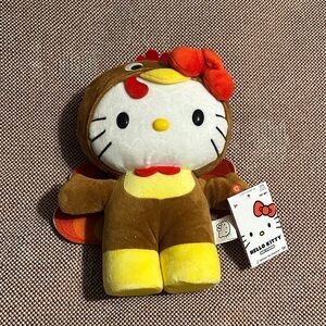 Hello Kitty in Brown and Yellow Chicken Outfit